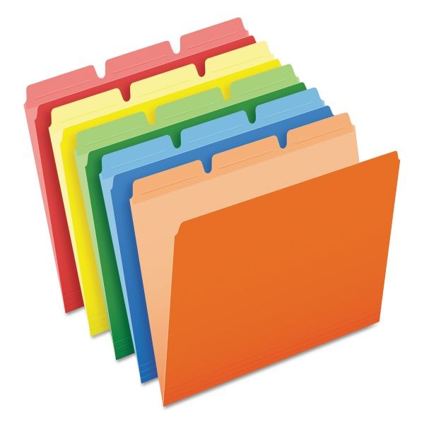 Pendaflex Ready-Tab Reinforced File Folders, 1/3-Cut Tabs: Assorted, Letter Size, Assorted Colors, 50/Pack