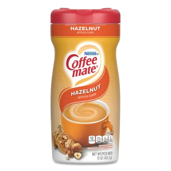 Nestlé Coffee-Mate Powdered Creamer Canister, Hazelnut, 15 Oz