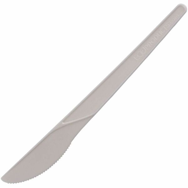 Eco-Products Plantware Cutlery, Knife, 6", Pearl White, 50/Pack, 20 Pack/Carton
