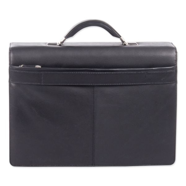 Swiss Mobility Milestone Briefcase, Fits Devices Up To 15.6", Leather, 5 X 5 X 12, Black