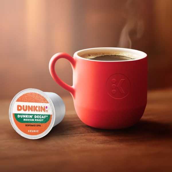 Dunkin' Donuts Single-Serve Coffee K-Cup, Decaffeinated, Carton Of 22