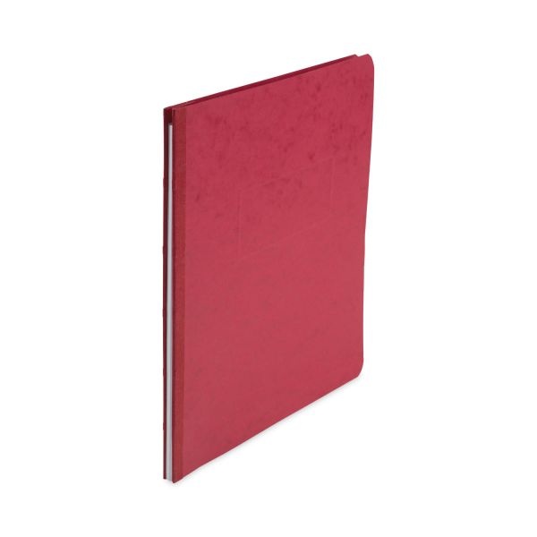 Acco Pressboard Report Cover With Tyvek Reinforced Hinge, Two-Piece Prong Fastener, 3" Capacity, 8.5 X 11, Red/Red