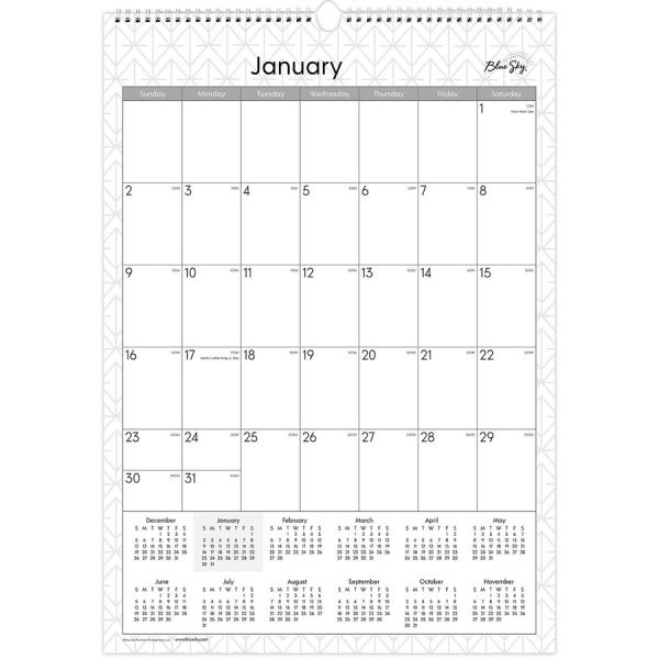 Blue Sky Enterprise Monthly Wall Calendar, 2023 Calendar