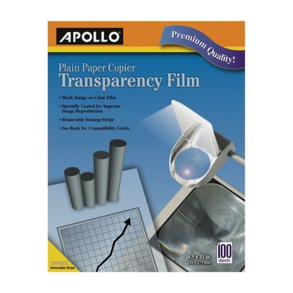 Apollo Inkjet Printer Transparency Film Clear 50/Box