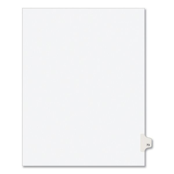 Avery Preprinted Legal Exhibit Side Tab Index Dividers, Avery Style, 10-Tab, 73, 11 X 8.5, White, 25/Pack, (1073)