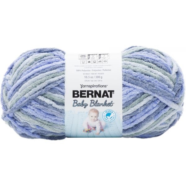 Bernat Blanket Big Ball Yarn Gray Blue