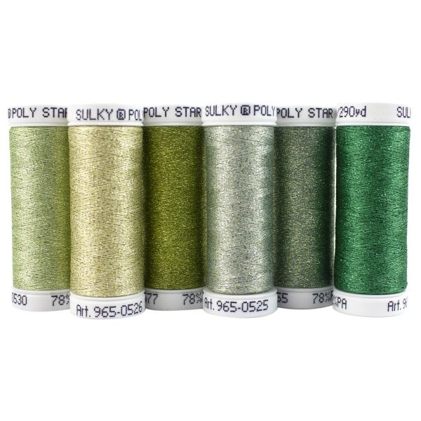 Sulky 30Wt Poly Sparkle Thread 6/Pkg
