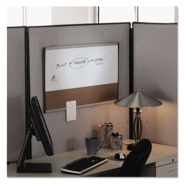 Quartet Magnetic Dry-Erase/Cork Board, 18 X 30, White Surface, Silver Aluminum Frame