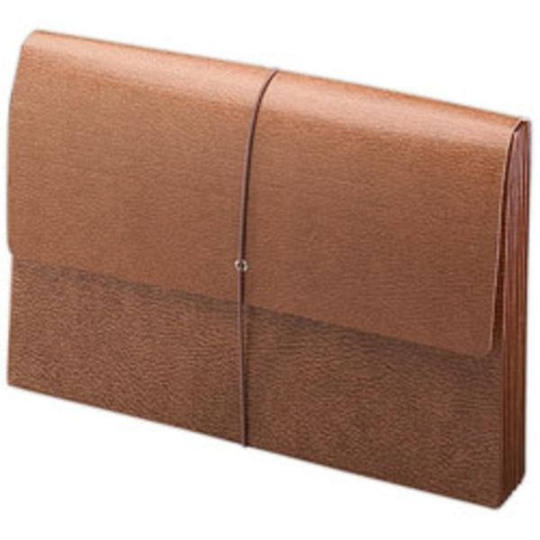 Smead Leather-Like Expanding Wallet, Legal Size, 30% Recycled, Brown