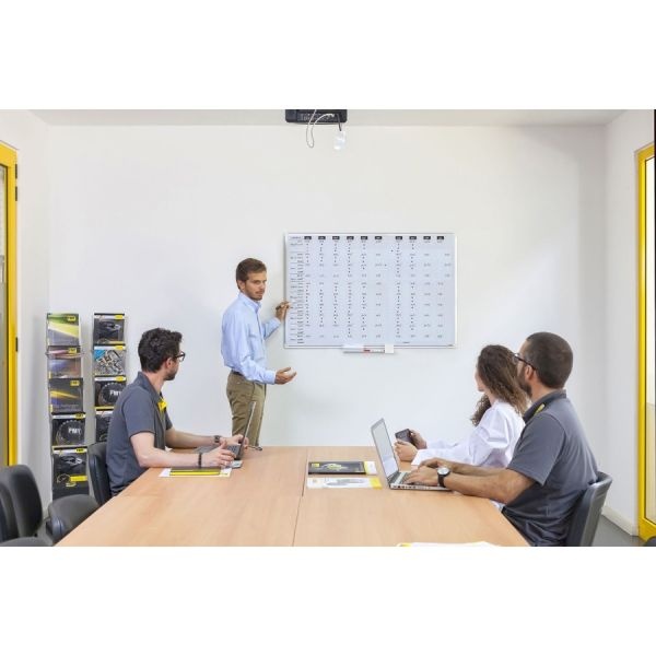 Mastervision All Purpose Magnetic Planning Board, 1 Sq/In Grid, 72 X 48, Aluminum Frame
