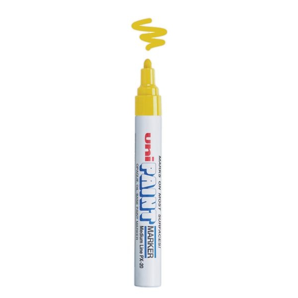 Uni-Paint Permanent Marker, Medium Bullet Tip, Yellow