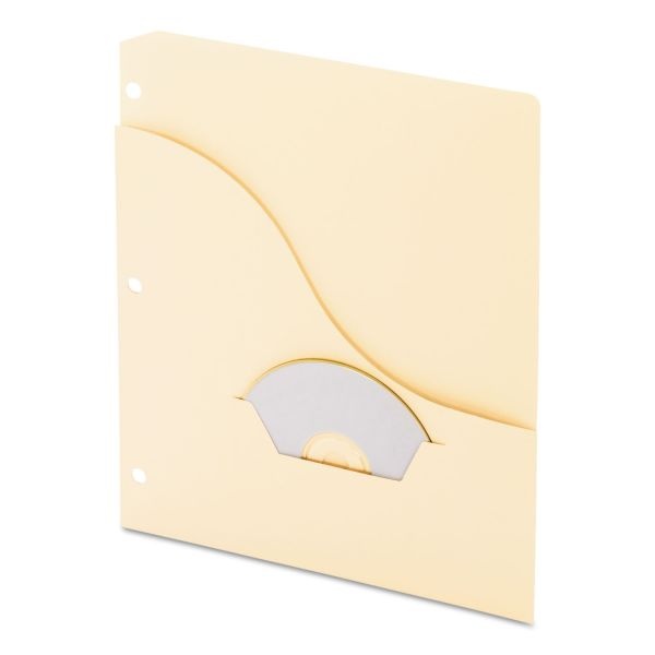 Pendaflex Pocket Project Folders, 3-Hole Punched, Letter Size, Manila, 15/Pack
