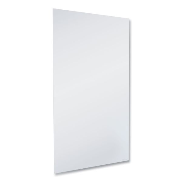 Quartet Invisamount Vertical Magnetic Glass Dry-Erase Boards, 48 X 85, White Surface