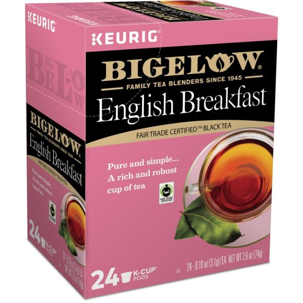 Bigelow English Breakfast Tea SingleServe KCups, 0.11 Oz, Carton Of 96