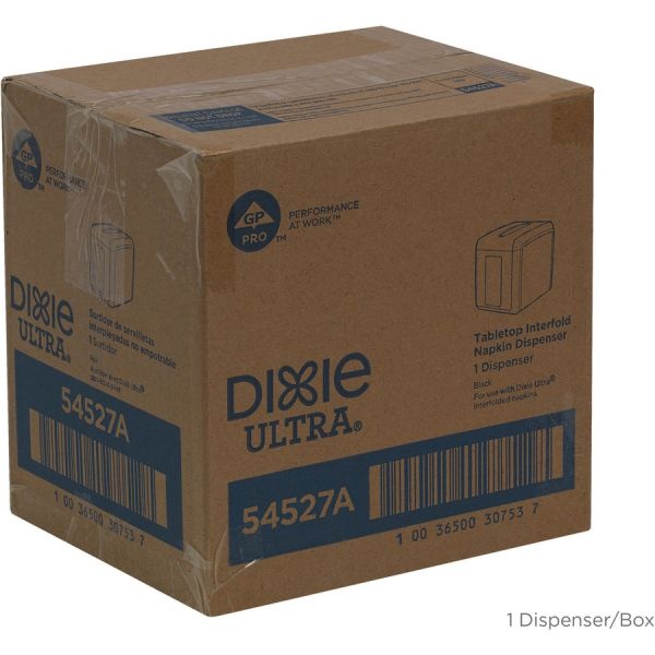 Dixie Tabletop Napkin Dispenser, 7.6 X 6.1 X 7.2, Black