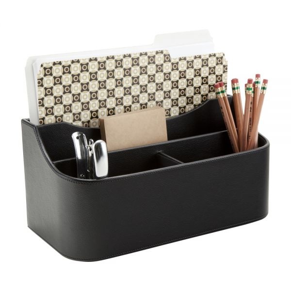 Realspace Black Faux Leather Desk Valet