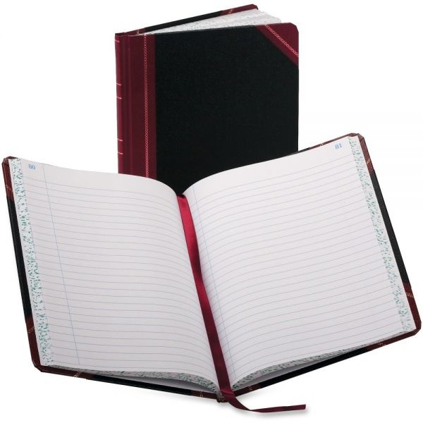 Boorum & Pease Account Record Book, Record-Style Rule, Black/Maroon/Gold Cover, 9.25 X 7.31 Sheets, 150 Sheets/Book