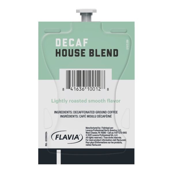 Flavia Coffee Alterra Single-Serve Coffee Freshpacks, Decaffeinated, House Blend, Carton Of 100