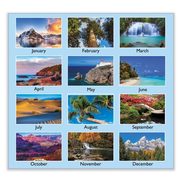 At-A-Glance Scenic Monthly Wall Calendar, Scenic Landscape Photography, 12 X 17, White/Multicolor Sheets, 12-Month (Jan To Dec): 2024