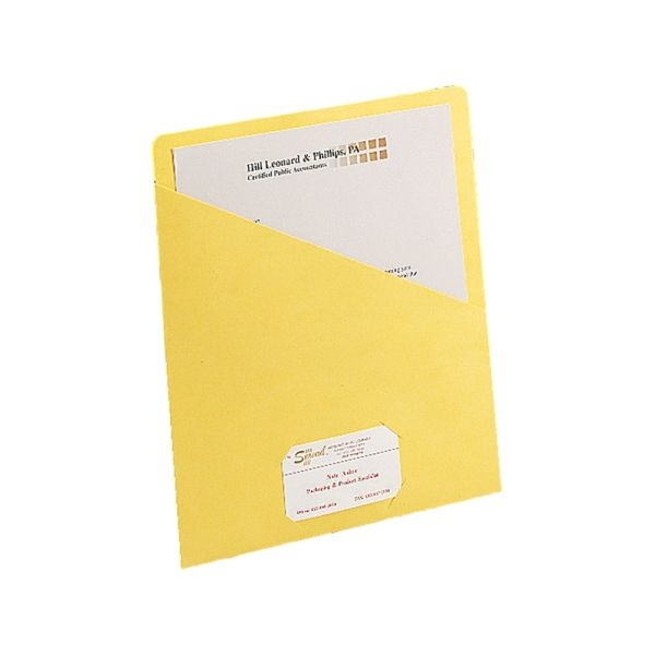 Smead Slash File Jackets Convenience Pack, 9 1/2" X 11 3/4", Yellow, Pack Of 25