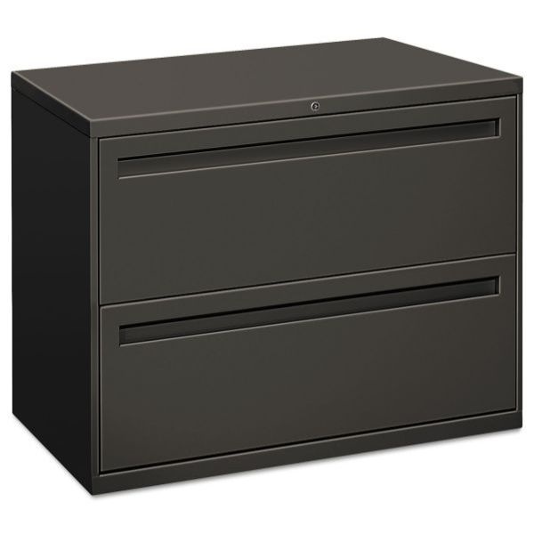 Hon 700 Series Two-Drawer Lateral File, Letter/Legal/A4, 36W X 18D, Charcoal