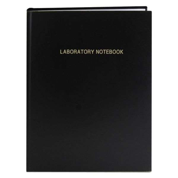 Hard Cover Lab Book 144 Pg Black Cover 11.25" X 8.75"