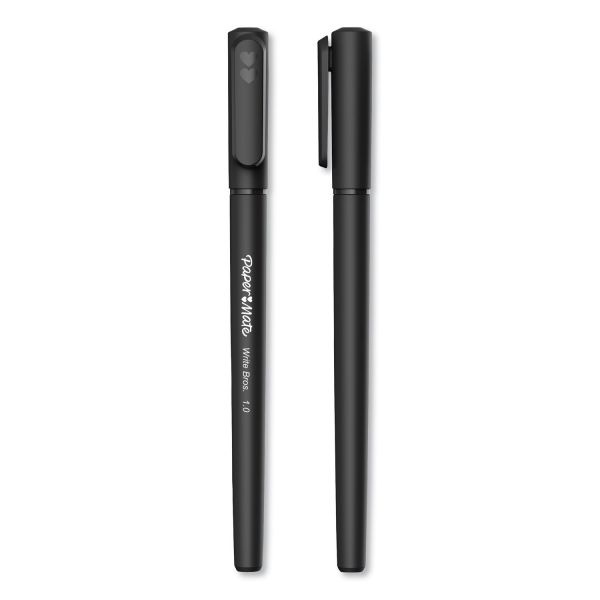 Paper Mate Write Bros. Ballpoint Pen Value Pack, Stick, Medium 1 Mm, Black Ink, Black Barrel, 120/Pack