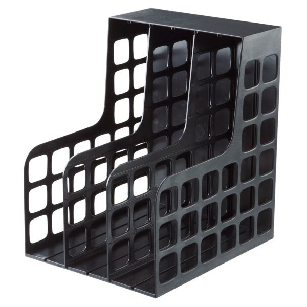 Oxford Decorack Shelf File - 2 Divider(S) - Black - Plastic - 1 Each
