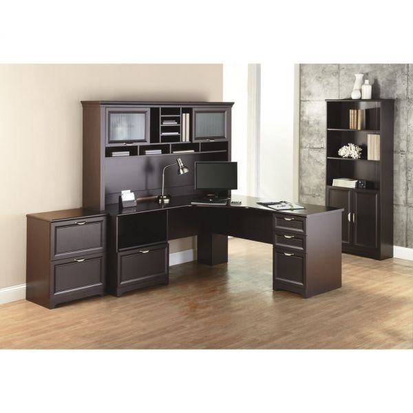 Realspace Magellan Performance 71"W L-Shape Corner Desk, Espresso