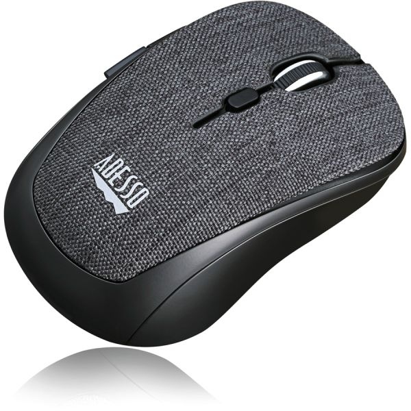 Adesso Imouse S80b - Wireless Fabric Optical Mini Mouse (Black)