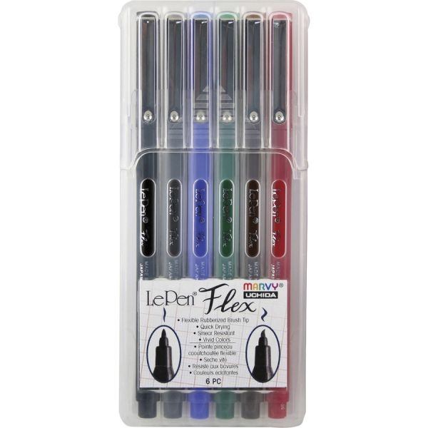 Marvy Lepen Flex Brush Tip Pen Set