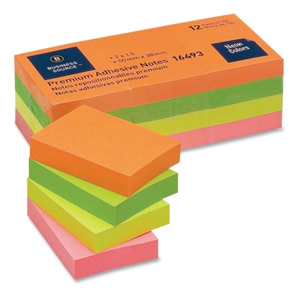 Business Source Adhesive Note Pads