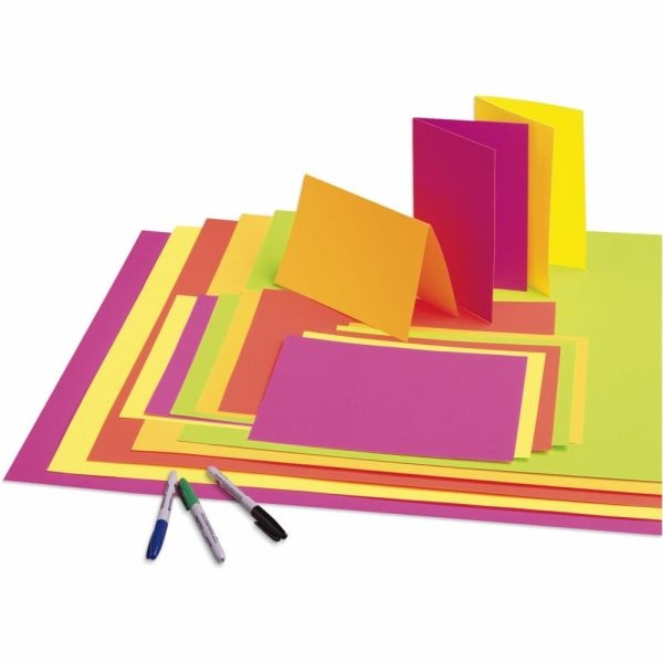 Pacon Neon Poster Board, 22" X 28", Assorted Colors, Pack Of 25