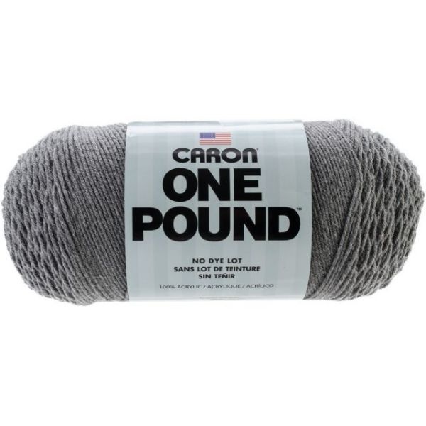 Caron One Pound Yarn - Medium Gray Mix