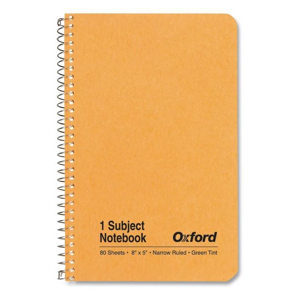 Oxford One-Subject Notebook, Narrow Rule, Natural Kraft Cover, 8 X 5, 80 Sheets