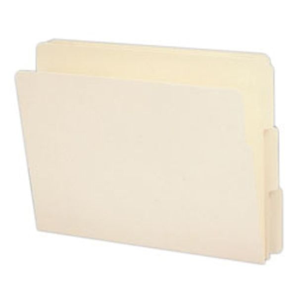 Smead Manila Single-Ply End-Tab Folders, Letter Size, 1/3 Cut, Pack Of 100