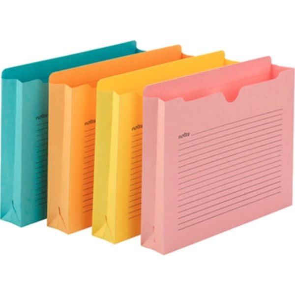 Smead Notes File Jackets, 2" Expansion, Letter Size, 8 1/2" X 11", Assorted Colors, Pack Of 12 File Jackets