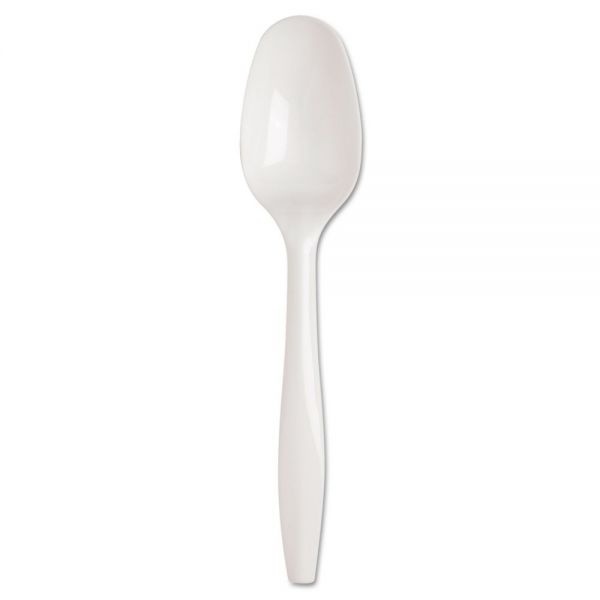 Dixie Smartstock Plastic Cutlery Refill, Teaspoon, 5.5", Series-B Mediumweight, White, 40/Pack, 24 Packs/Carton