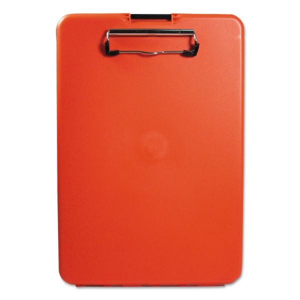 Saunders Slimmate Storage Clipboard, 0.5" Clip Capacity, Holds 8.5 X 11 Sheets, Red