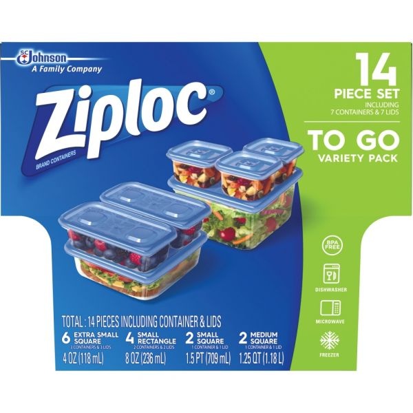 Ziploc Food Storage To Go Variety Pack