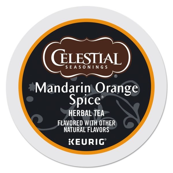 Celestial Seasonings Mandarin Orange Spice Herb Tea K-Cups, 96/Carton