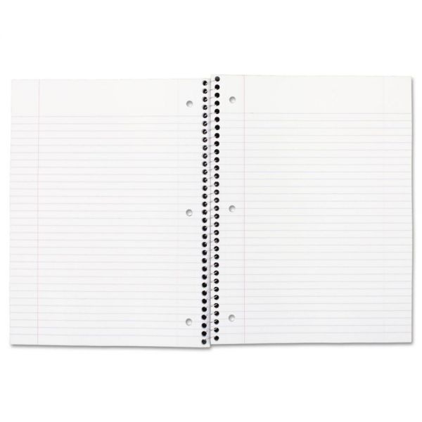 Mead Spiral Notebook, 3-Hole Punched, 1 Subject, Medium/College Rule, Randomly Assorted Covers, 10.5 X 7.5, 70 Sheets