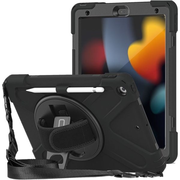 Codi Rugged Carrying Case For 10.2" Apple Ipad (Gen 7, 8, 9) Tablet Black