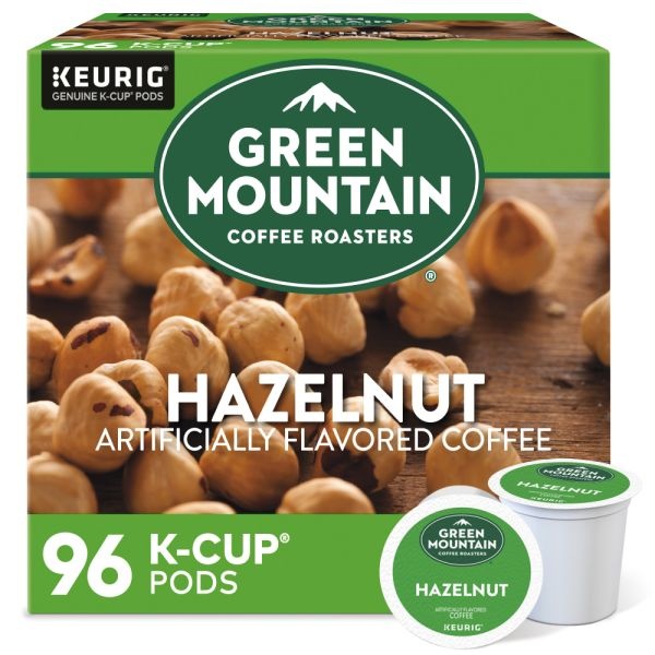 Green Mountain Coffee Hazelnut Coffee K-Cups, Light Roast, 96/Carton