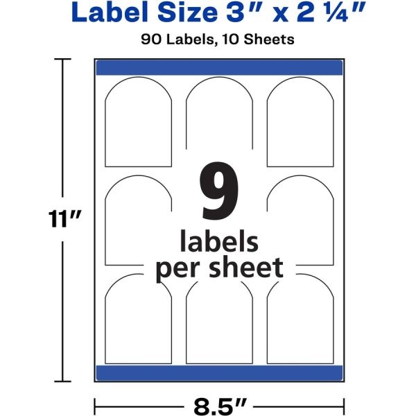 Avery Multipurpose Arched Labels