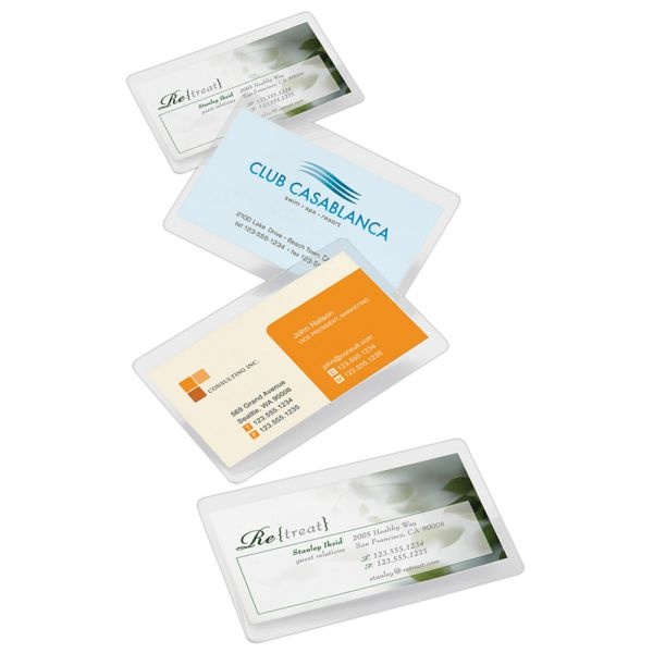Laminating Pouches, Business Card Size, 5 Mil, 2.56" X 3.75", Pack Of 25