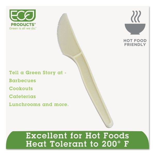 Eco-Products Plant Starch Knife - 7", 50/Pack, 20 Pack/Carton