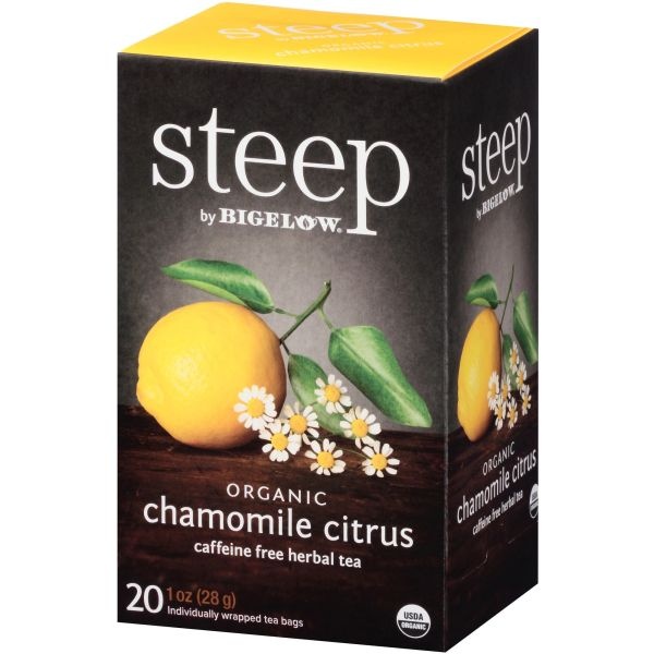 Bigelow Steep Tea, Chamomile Citrus Herbal, 1 Oz Tea Bag, 20/Box