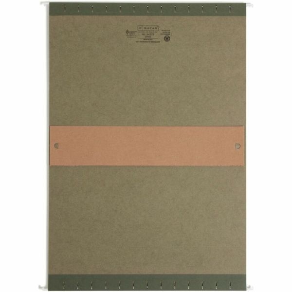 Smead Premium Box-Bottom Hanging File Folders, 3" Expansion, Legal Size, Standard Green, Box Of 25 Folders