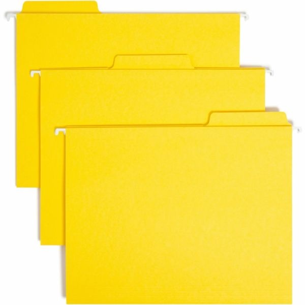 Smead Fastab Hanging File Folders, Letter Size, Yellow, Box Of 20